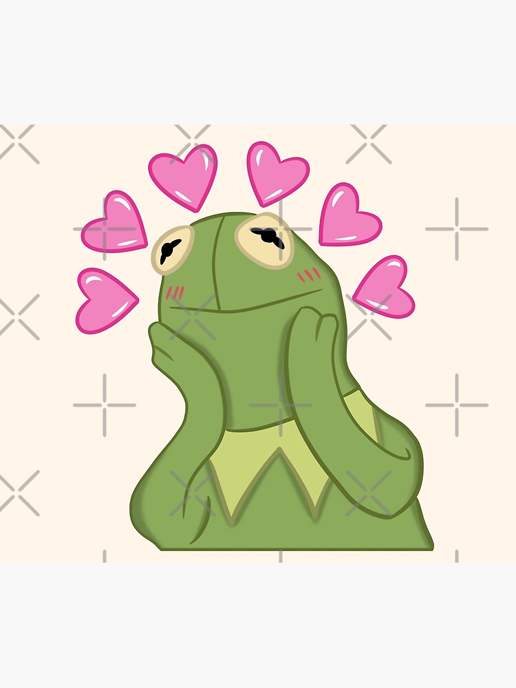 "Kermit Heart Meme" Poster for Sale by zizouuu Redbubble