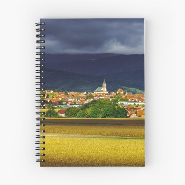 Item preview, Beautiful colorful rural landscape with contrast areas of light and shadows, Alsace, France designed and sold by Alexander Sorokopud.