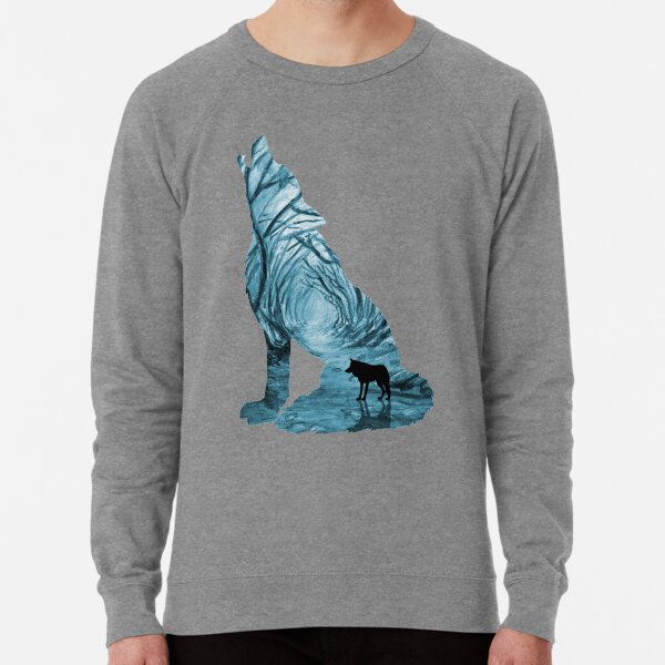 Wild Forest Wolf - Turquoise Lightweight Sweatshirt