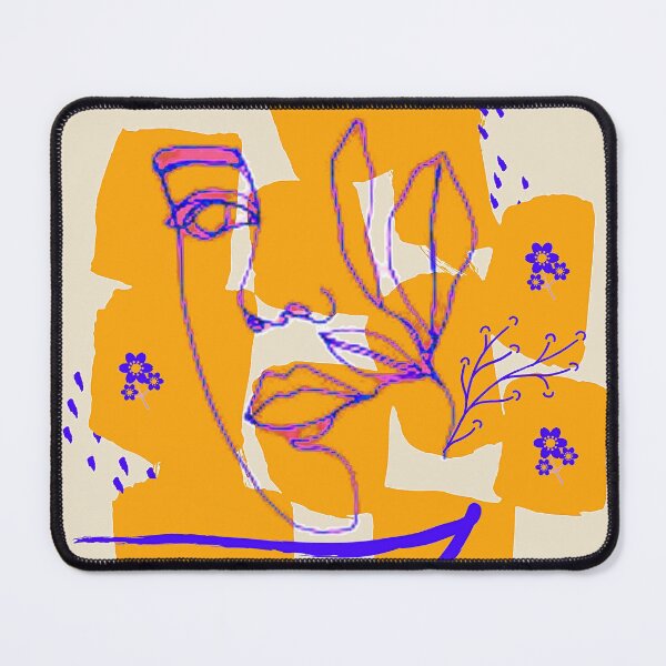 Item preview, Minimalist Linear Abstract Face of a Woman, nr 3 graphic psychedelic abstract art, trippy graphic psychedelic arte abstracto designed and sold by Adri Barnard.