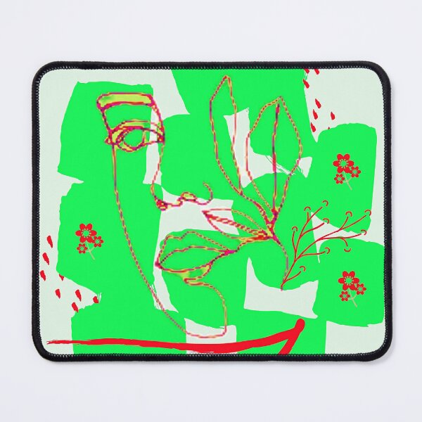 Item preview, Minimalist Linear Abstract Face of a Woman, nr 2, graphic psychedelic abstract art, trippy graphic psychedelic arte abstracto designed and sold by Adri Barnard.