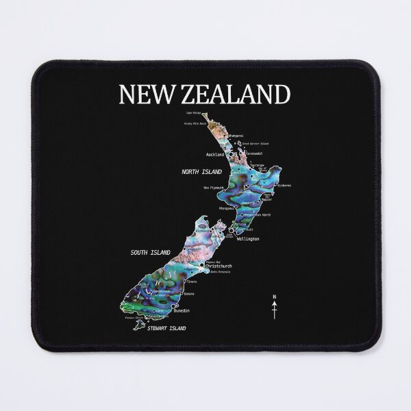 Item preview, NEW ZEALAND MAP DETAILED PAUA designed and sold by Madjack Tees Kiwi SuperStore.