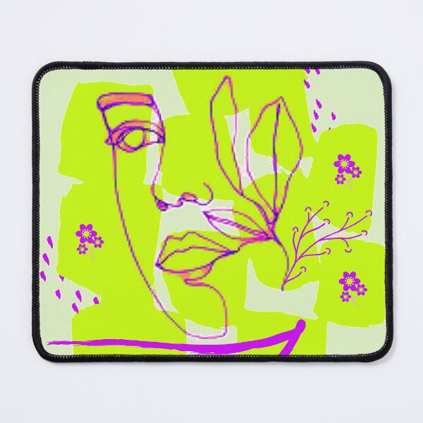 Item preview, Minimalist Linear Abstract Face of a Woman, graphic psychedelic abstract art, trippy graphic psychedelic arte abstracto designed and sold by Adri Barnard.