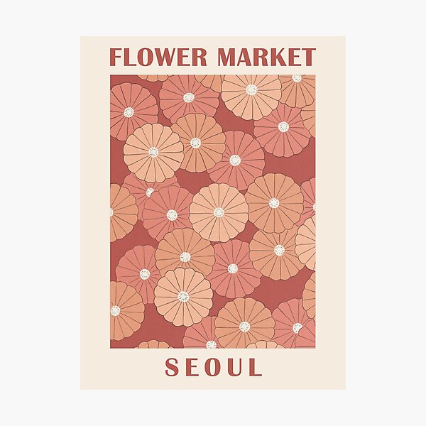 Item preview, Marché aux fleurs de Séoul designed and sold by TheColorFlow.