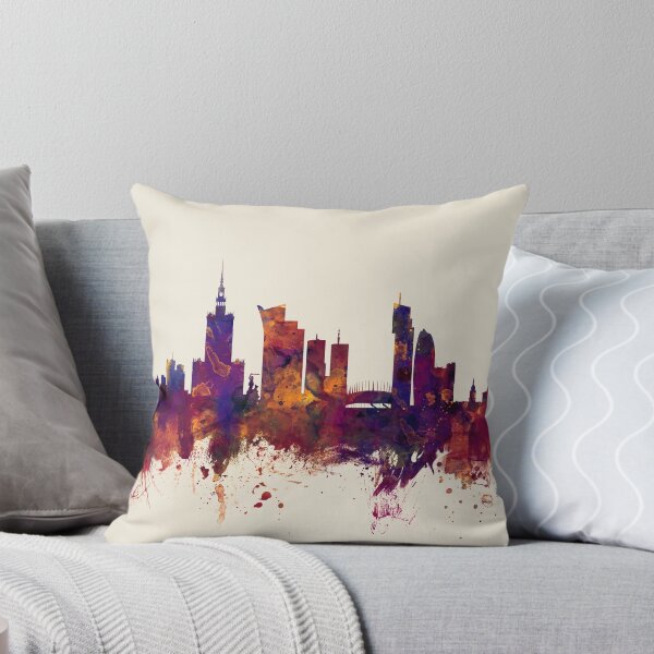 Aperçu de l'œuvre Varsovie Pologne Skyline créée et vendue par ArtPrints.