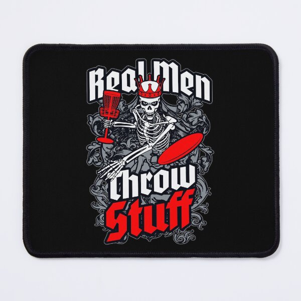 Item preview, Real Men Throw Stuff Disc Golf Frolf Player Skull King designed and sold by GrandeDuc.