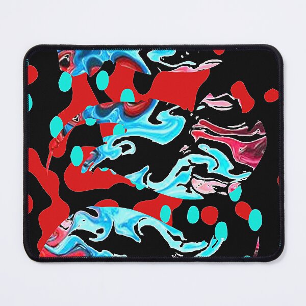 Item preview, Digital Trippy Wacky Weird Abstraction with Red and Blue, Lime and Blue, graphic psychedelic abstract art, trippy graphic psychedelic arte abstracto designed and sold by Adri Barnard.
