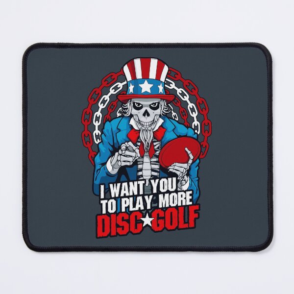 Item preview, Play More Disc Golf Frolf Patriotic Goth USA Uncle Sam Skull designed and sold by GrandeDuc.