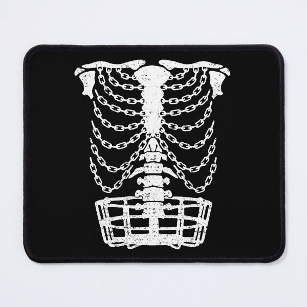 Item preview, Disc Golf Frolf Player Basket Chains Ribcage Golfer Skeleton designed and sold by GrandeDuc.