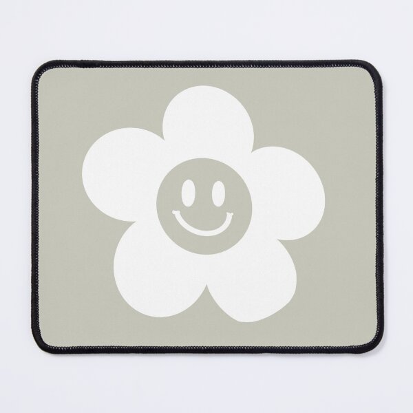 Item preview, White smiley face flower designed and sold by sylviekpdx.