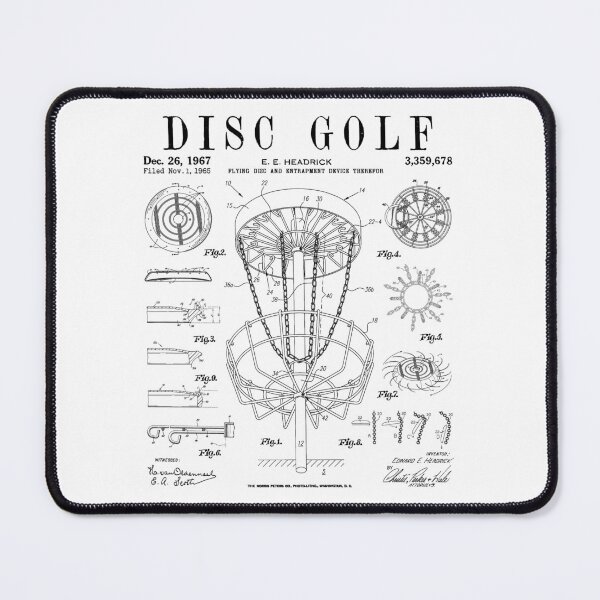 Item preview, Disc Golf Frolf Frisbee Basket Vintage Patent Drawing Print designed and sold by GrandeDuc.