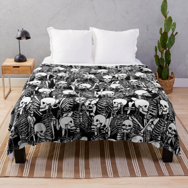 Item preview, Restless Audience Gothic Skeleton Halloween Horror Pattern designed and sold by GrandeDuc.