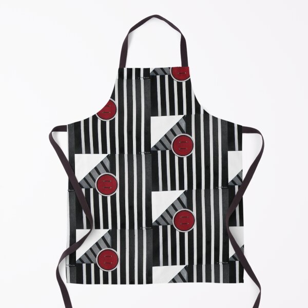 Aperçu de l'œuvre Rayure avec bouton rouge géométrie graphique cadeau rouge blanc noir créée et vendue par G-M-Designs.
