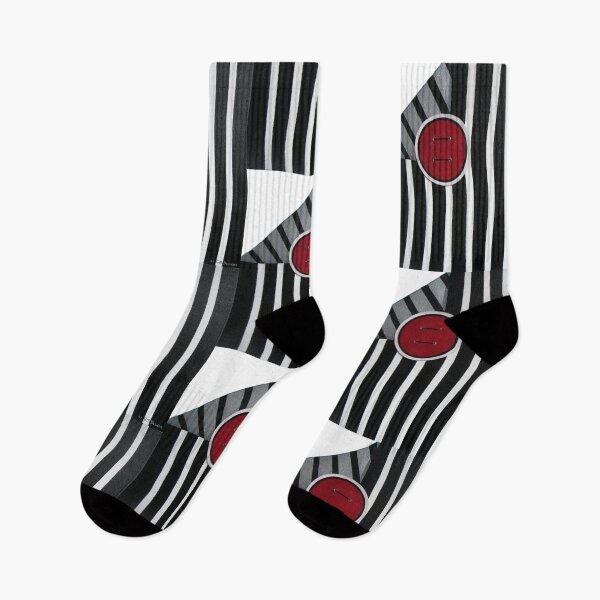 Item preview, Stripe with red button graphic geometry black white red gift designed and sold by G-M-Designs.