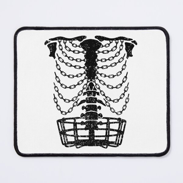 Item preview, Disc Golf Frolf Player Basket Chains Ribcage Golfer Skeleton designed and sold by GrandeDuc.