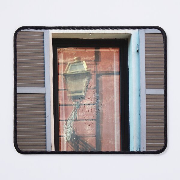 Item preview, Street lamp reflection on a window's glass designed and sold by Anna Lemos.