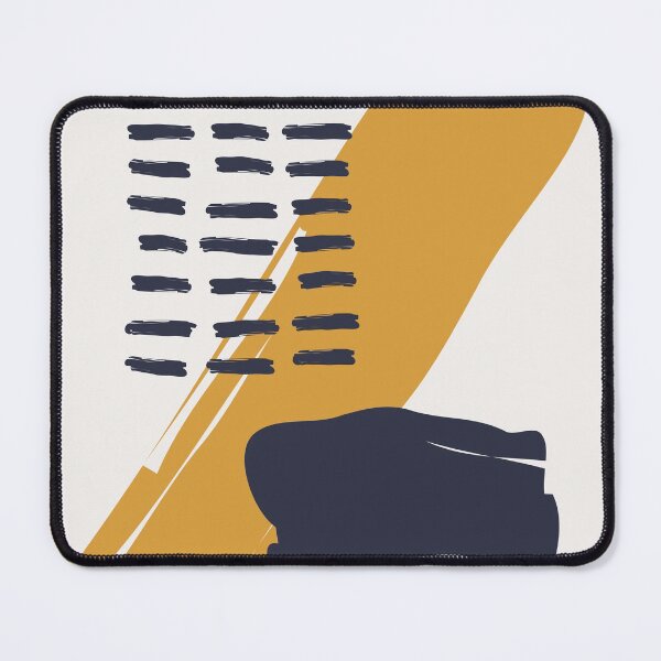 Item preview, Brush Stroke with Mustard 06 - Abstract Minimal Shapes Modern Mid Century Texture. Gift idea Home deco designed and sold by MarleneCanto.