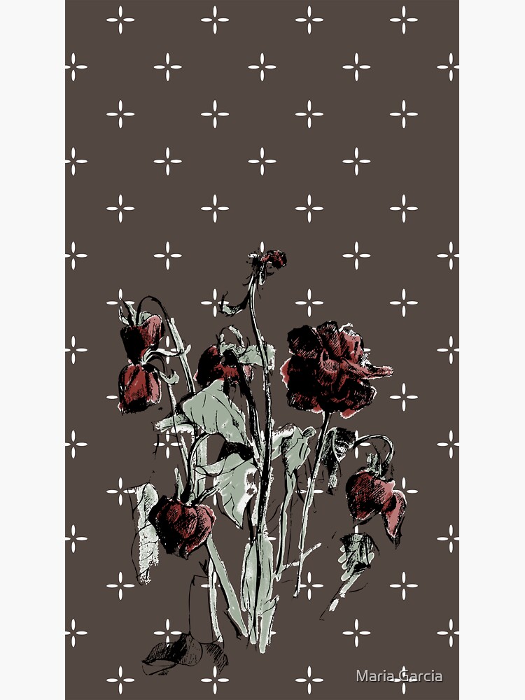 "Beautiful Wilted Withered Rose Aesthetic" Sticker for Sale by
