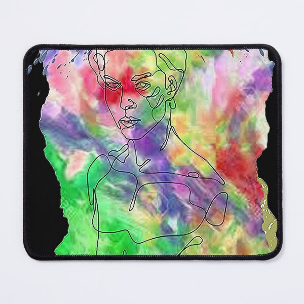 Item preview,  Graphic Psychedelic Linear Abstract Face of a man, nr 4,Trippy Psychedelic Arte Abstracto designed and sold by Adri Barnard.