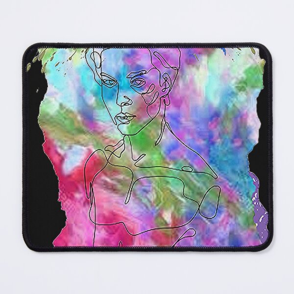 Item preview,  Graphic Psychedelic Linear Abstract Face of a man, nr 3,Trippy Psychedelic Arte Abstracto designed and sold by Adri Barnard.