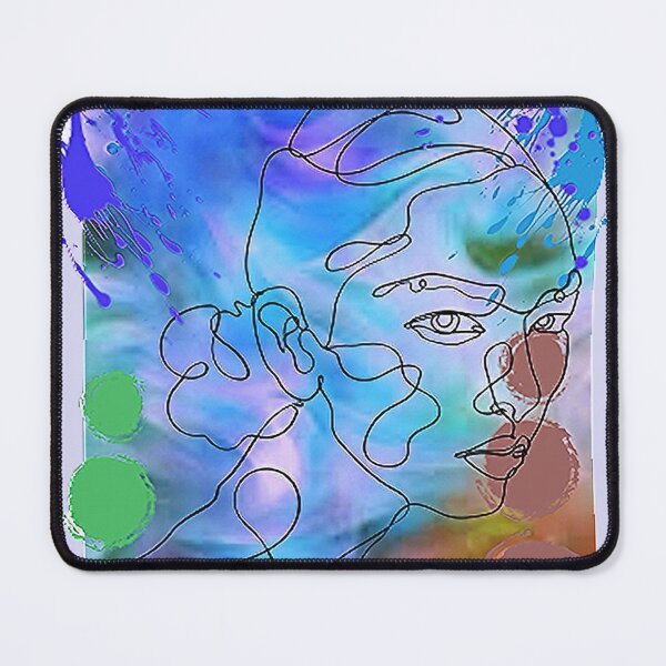 Item preview, Graphic Pshychedelic Linear Womans Face, nr 4, Trippy Psychedelic Arte Abstracto designed and sold by Adri Barnard.