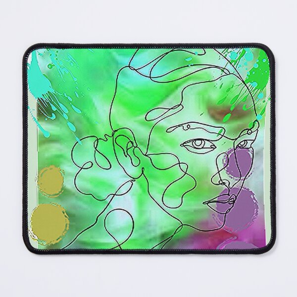 Item preview,  Graphic Pshychedelic Linear Womans Face, nr 3, Trippy Psychedelic Arte Abstracto designed and sold by Adri Barnard.