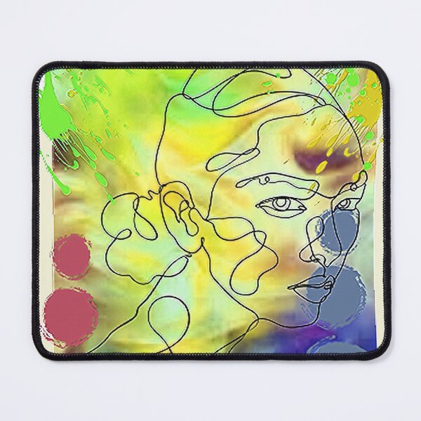 Item preview,  Graphic Pshychedelic Linear Womans Face, nr 2, Trippy Psychedelic Arte Abstracto designed and sold by Adri Barnard.