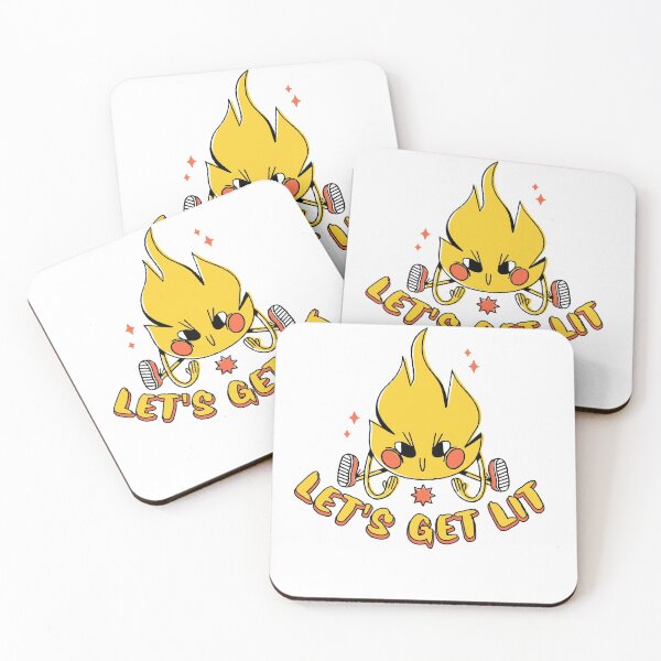 Item preview, Let's Get Lit - Cute Cartoon Flame designed and sold by MnEmzStudio.