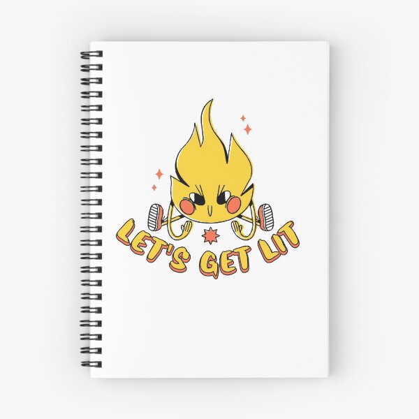 Item preview, Let's Get Lit - Cute Cartoon Flame designed and sold by MnEmzStudio.