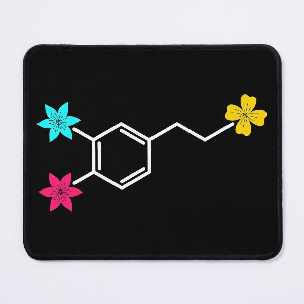 Item preview, Colorful Floral Dopamine Molecule Chemistry Structure designed and sold by mrhighsky.