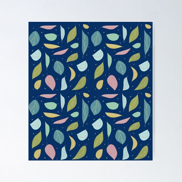 Item preview, Colorful Fall Autumn leaves print - whimsical boho designed and sold by spiralforest.