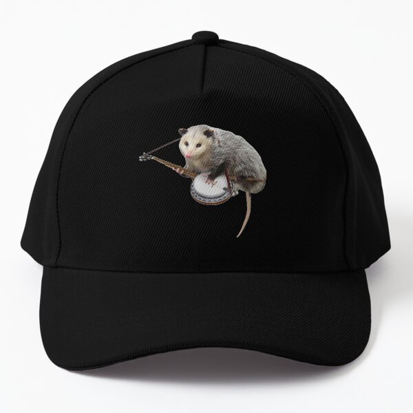 Opossum Playing Banjo Baseball Cap