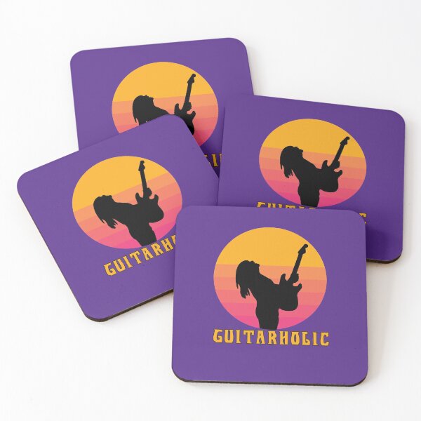 Item preview, Guitaraholic designed and sold by Feline Rockstars.