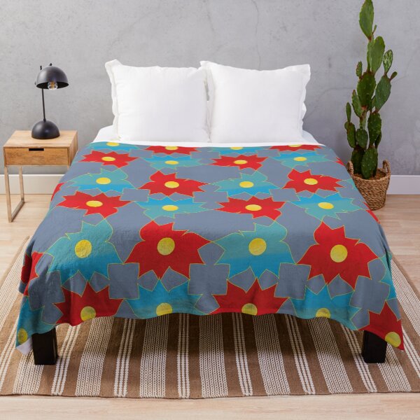 Item preview, Abstract Floral Patterns With Red And Blue Colors designed and sold by ClassyPatterns.