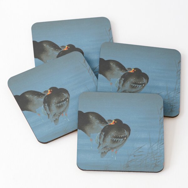 Item preview, Two moorhens Japanese vintage art  designed and sold by Artysannie.