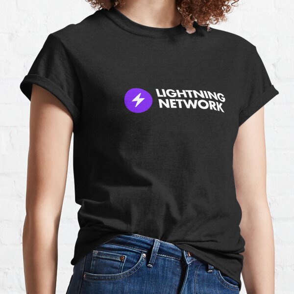 Copy of Lightning Network (Bitcoin / Lightning Blue & White) Classic T-Shirt