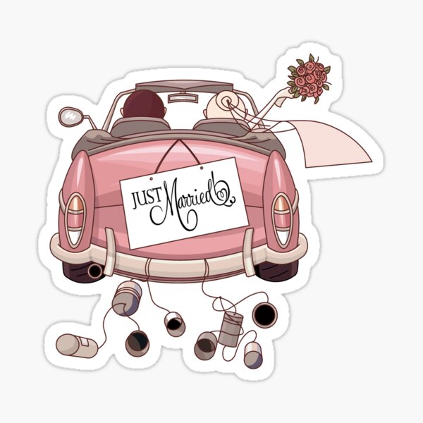 Sticker juste married Voiture autocollant