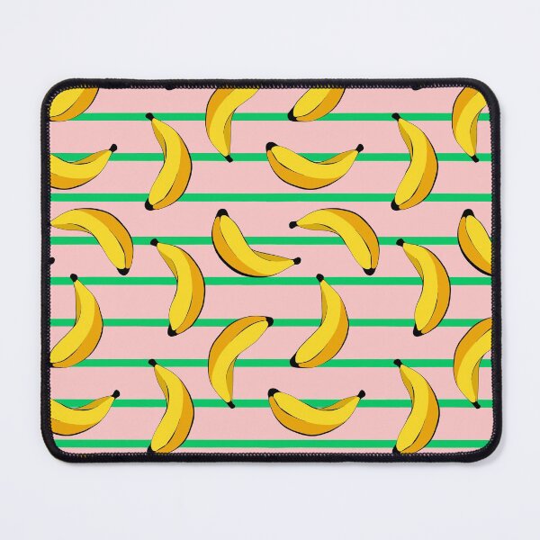 Item preview, Bananas Pale Pink with Green Lines Summer Fruits Design designed and sold by SemDesigns1.