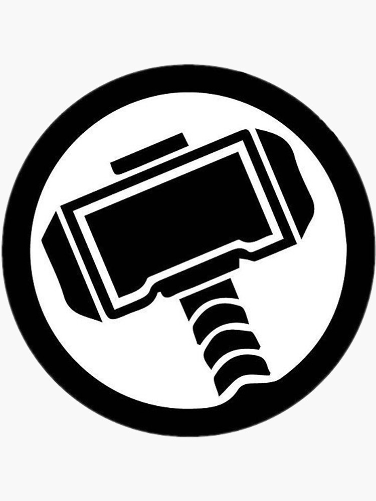 "Thor hammer" Sticker for Sale by Redbubble