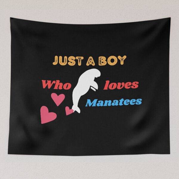 Item preview, Just a boy who loves manatees designed and sold by Printdude.
