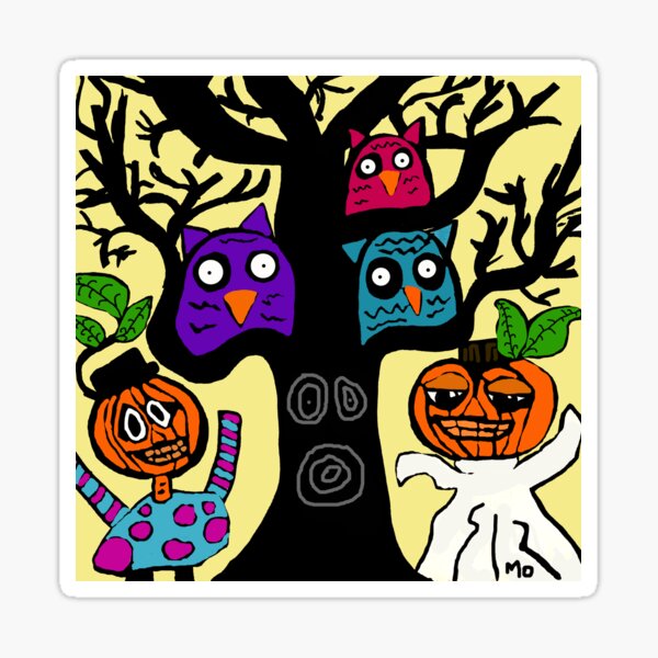 Item preview, 3 owls in a tree halloween designed and sold by Maureen Zaharie.