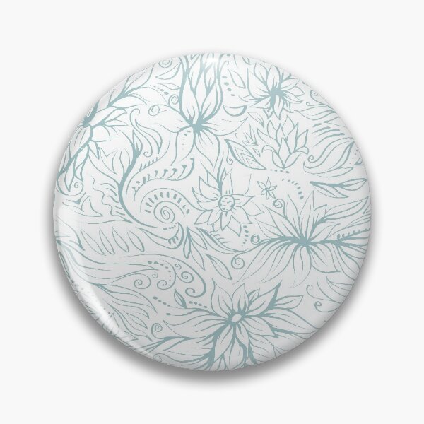 Item preview, Mint blue decorative flowers designed and sold by Olga Lashko.