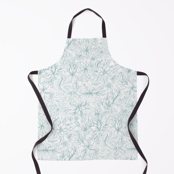 Item preview, Mint blue decorative flowers designed and sold by Olga Lashko.