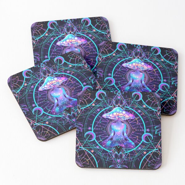 Item preview, Psychedelic seamless pattern with magic mushrooms designed and sold by Golden-Peace.