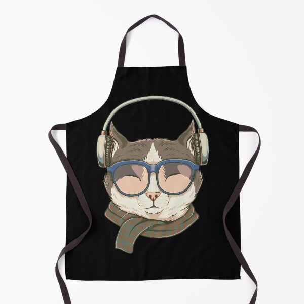 Item preview, Listening to Music: Cat in glasses designed and sold by OutofFocusShop.