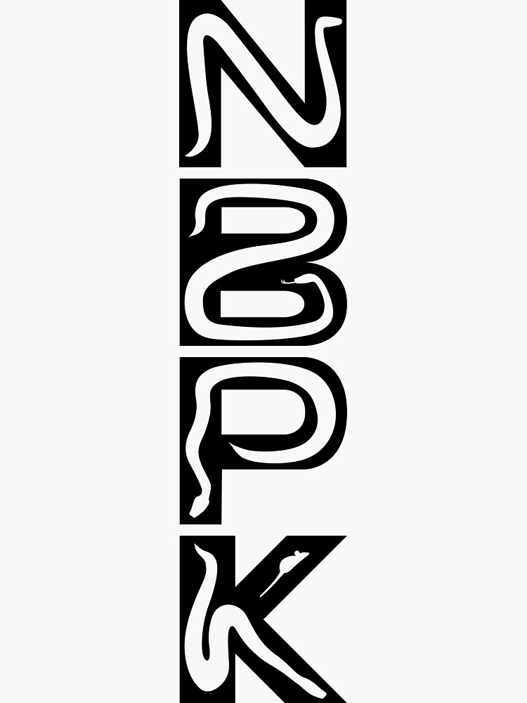 "NBPK Enclosure Acronym Logo Black (vertical)" Sticker for Sale by