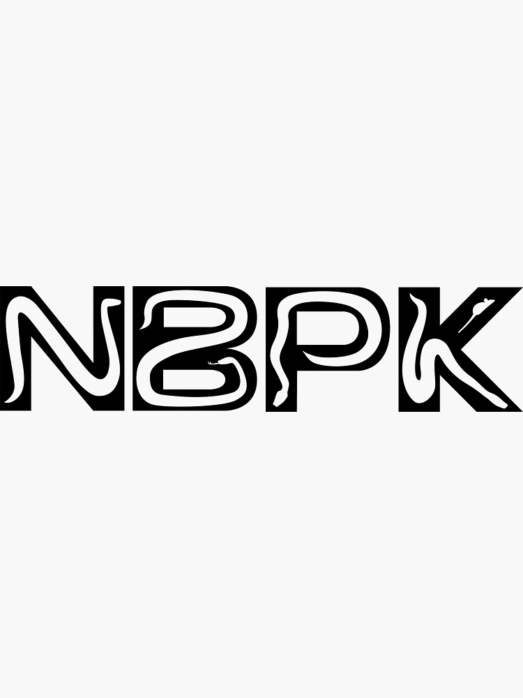 "NBPK Enclosure Acronym Logo Black (horizontal)" Sticker for Sale by
