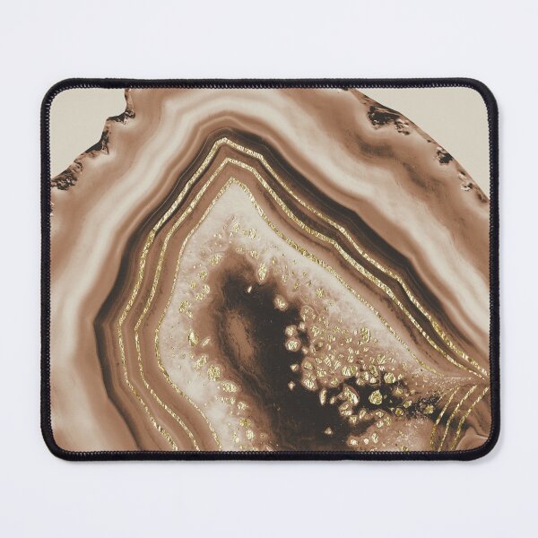 Item preview, Soft Brown Agate Gold Glam #1 (Photo of Foil Only - Not Reflective) designed and sold by Anita's & Bella's Art.