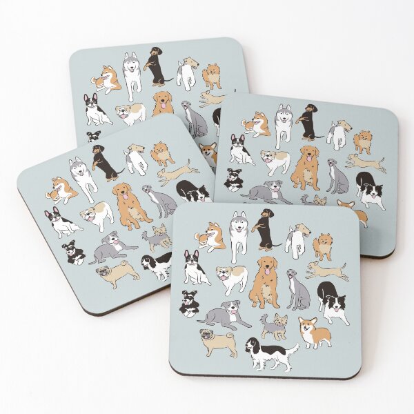 Item preview, Happy Dogs Blue Grey designed and sold by AnaAnaDesign.