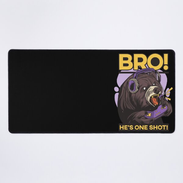 Item preview, Bro, He's One Shot! Angry Gamer Bear designed and sold by MnEmzStudio.